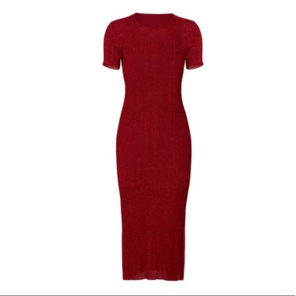 Tibi Marcel Metallic Sparkly Dress